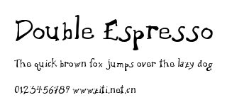 Double Espresso.ttf字體轉換器圖片