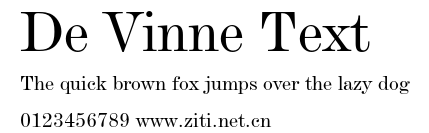 De Vinne Text.otf字體轉換器圖片