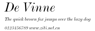 De Vinne.otf字體轉換器圖片