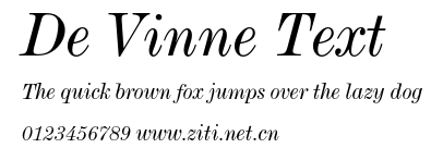 De Vinne Text.otf字體轉換器圖片