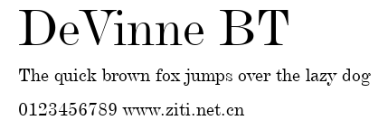 DeVinne BT.ttf