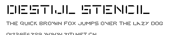 DeStijl Stencil.otf字體轉換器圖片