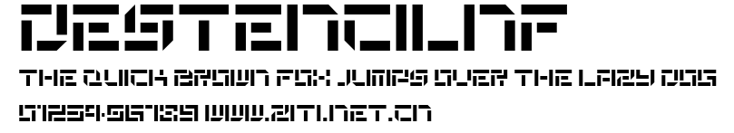 DeStencilNF.ttf字體轉換器圖片