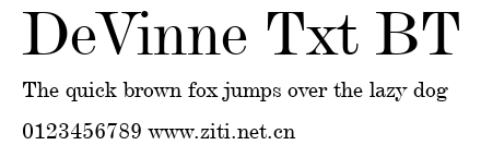 DeVinne Txt BT.ttf