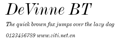 DeVinne BT.ttf