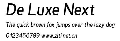 De Luxe Next.ttf字體轉換器圖片