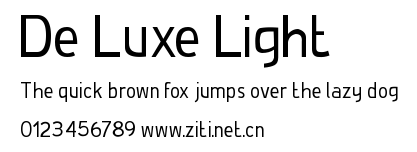 De Luxe Light.ttf字體轉換器圖片