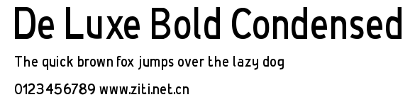 De Luxe Bold Condensed.ttf字體轉換器圖片
