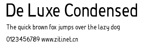 De Luxe Condensed.ttf字體轉換器圖片