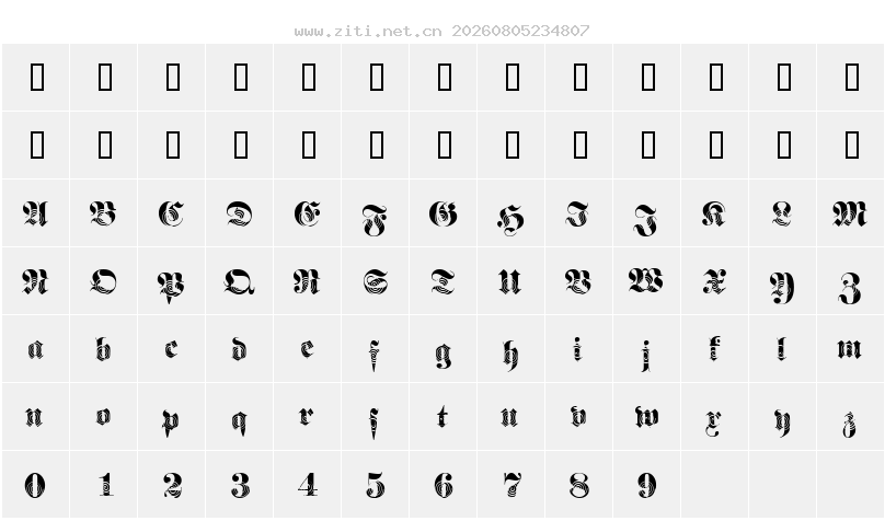 字符映射圖