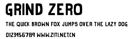 Grind Zero.ttf字體轉換器圖片