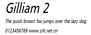 Gilliam 2.ttf字體轉換器圖片