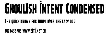 Ghoulish Intent Condensed.ttf字體轉換器圖片