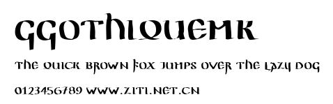 GGothiqueMK.ttf字體轉換器圖片