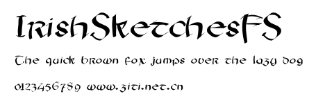 IrishSketchesFS.ttf字體轉換器圖片
