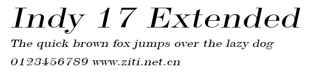 Indy 17 Extended.ttf字體轉換器圖片