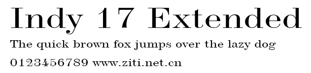 Indy 17 Extended.ttf字體轉換器圖片