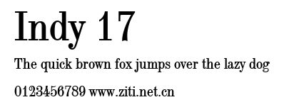Indy 17.ttf字體轉換器圖片