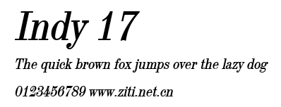 Indy 17.ttf字體轉換器圖片