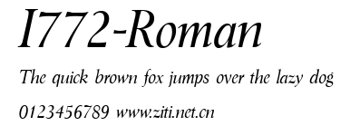I772-Roman.ttf字體轉換器圖片