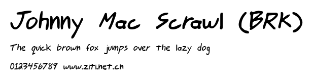 Johnny Mac Scrawl (BRK).ttf字體轉換器圖片