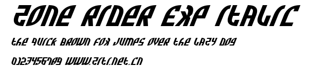 Zone Rider Exp Italic.ttf字體轉換器圖片