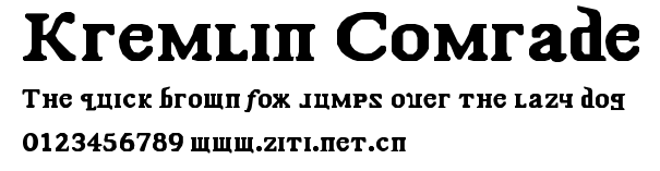 Kremlin Comrade.ttf字體轉換器圖片