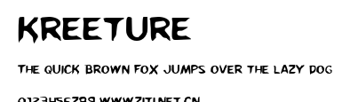 Kreeture.ttf字體轉換器圖片