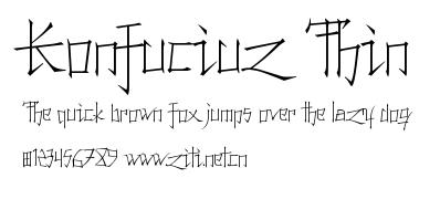 Konfuciuz Thin.ttf字體轉換器圖片