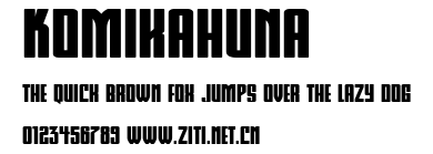 Komikahuna.ttf字體轉換器圖片