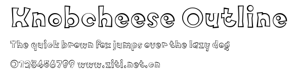 Knobcheese Outline.ttf字體轉換器圖片
