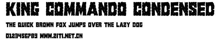 King Commando Condensed.ttf字體轉換器圖片