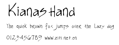 KianasHand.ttf字體轉換器圖片
