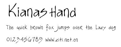 KianasHand.ttf字體轉換器圖片