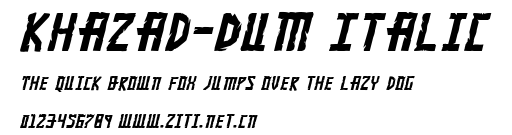 Khazad-Dum Italic.ttf字體轉換器圖片