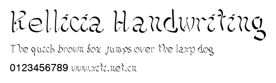 Kellicia Handwriting.ttf字體轉換器圖片