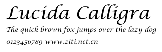 Lucida Calligra.ttf字體轉換器圖片