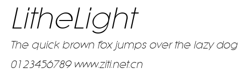 LitheLight.ttf字體轉換器圖片