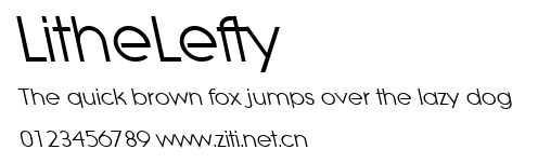 LitheLefty.ttf字體轉換器圖片