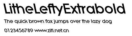 LitheLeftyExtrabold.ttf字體轉換器圖片