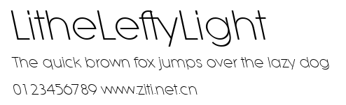 LitheLeftyLight.ttf字體轉換器圖片