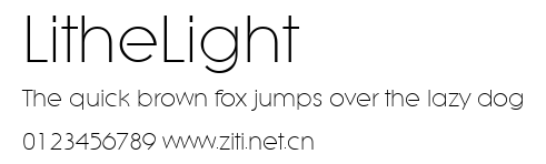 LitheLight.ttf字體轉換器圖片