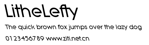LitheLefty.ttf字體轉換器圖片