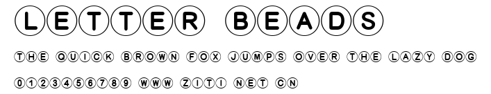 Letter Beads.ttf字體轉換器圖片