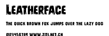 Leatherface.ttf字體轉換器圖片