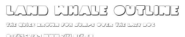 Land Whale Outline.ttf字體轉換器圖片