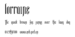 LORRAINE.ttf字體轉換器圖片