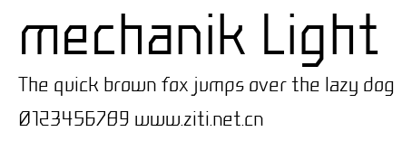 mechanik Light.ttf字體轉換器圖片