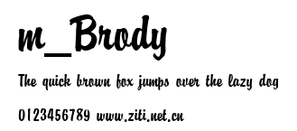 m_Brody.ttf字體轉換器圖片
