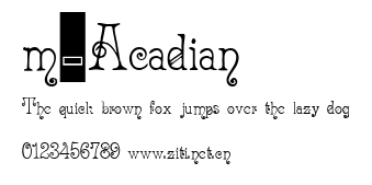 m_Acadian.ttf字體轉換器圖片